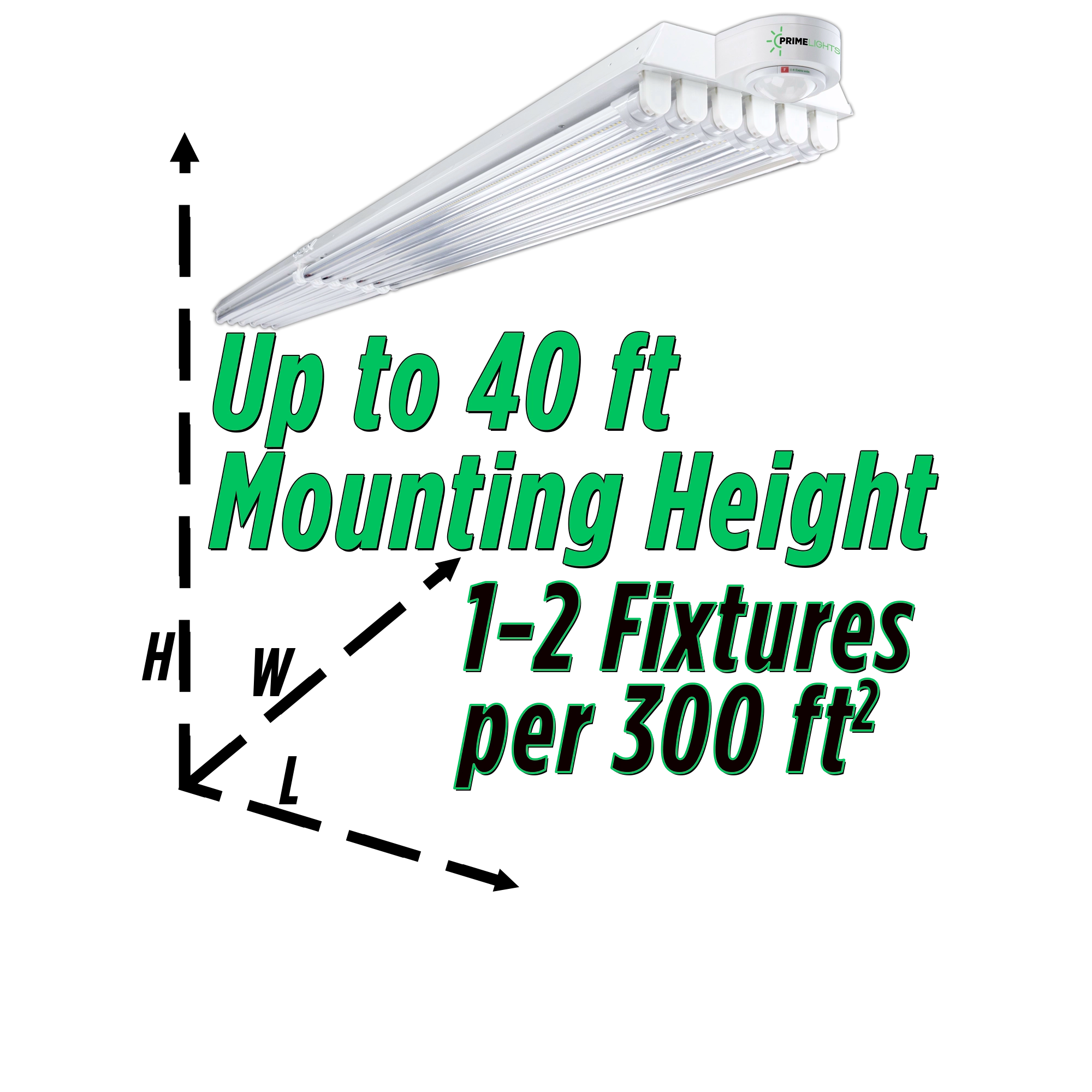 8ft. LED Motion Activated 12 Lamp STINGRAY® GEN 2 (Up to 40 ft Mounting Height) 240W - 43,200 Lumens - Clear/Frosted
