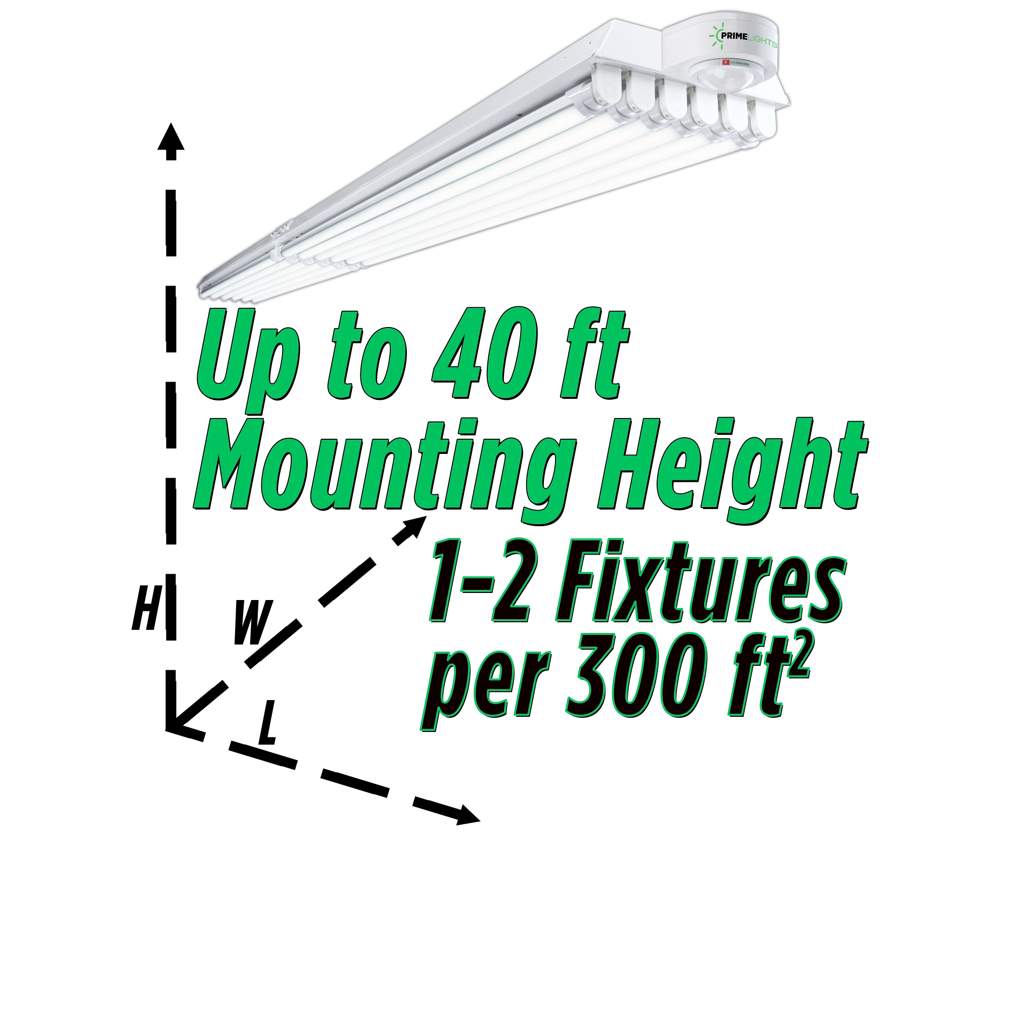 8ft. LED Motion Activated 12 Lamp STINGRAY® GEN 2 (Up to 40 ft Mounting Height) 240W - 43,200 Lumens - Clear/Frosted