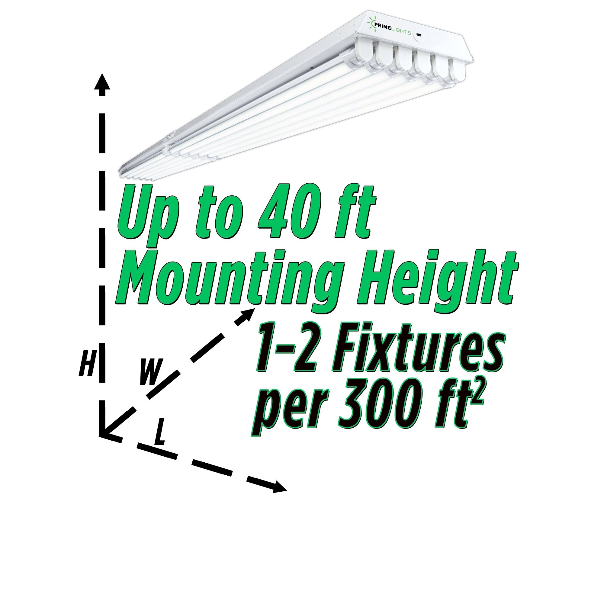 8ft. LED 12 Lamp STINGRAY® GEN 2 (Up to 40 ft Mounting Height) 240W - 43,200 Lumens - Clear/Frosted