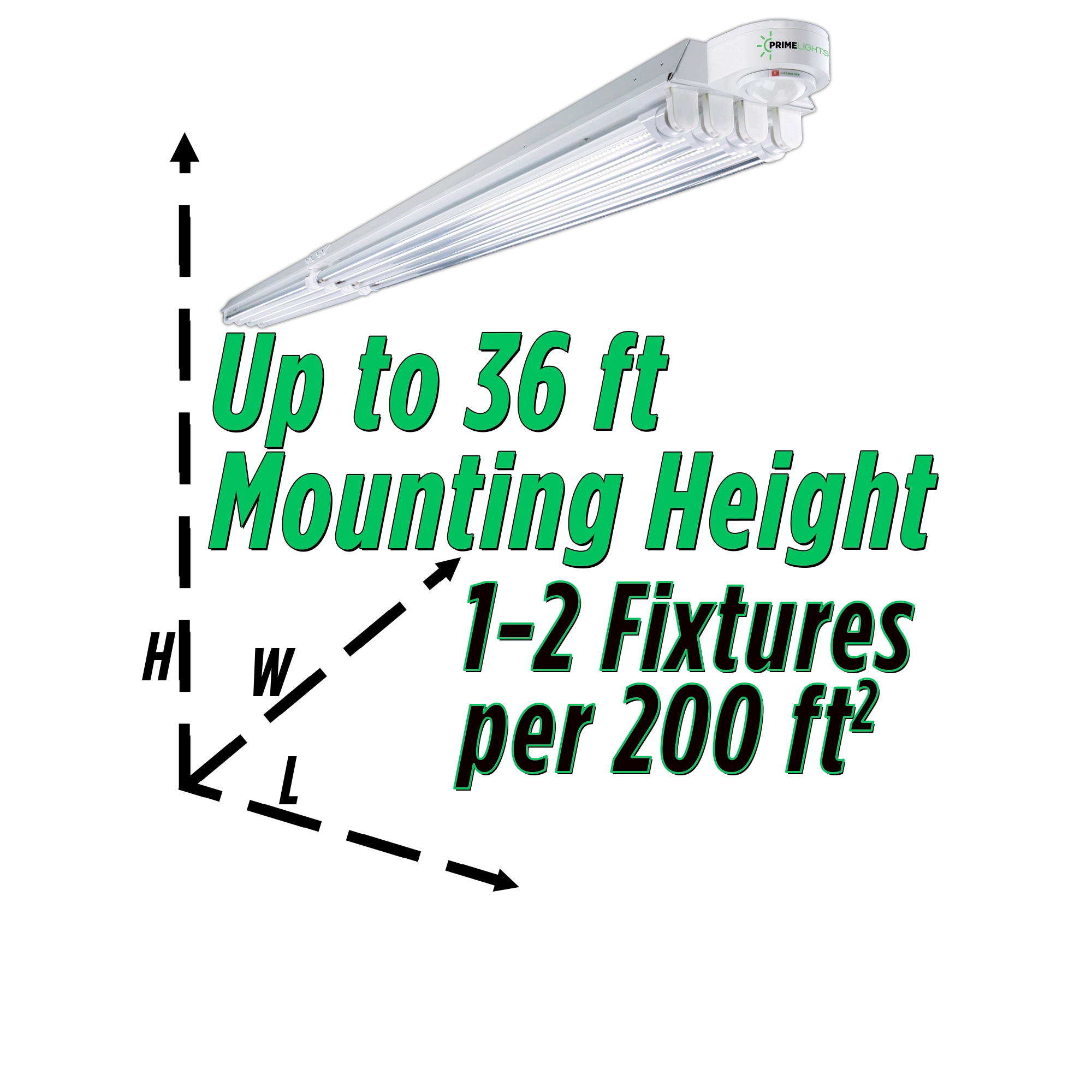 8ft. LED Motion Activated 8 Lamp STINGRAY® GEN 2 (Up to 36 ft Mounting Height) 160W - 28,800 Lumens - Clear/Frosted