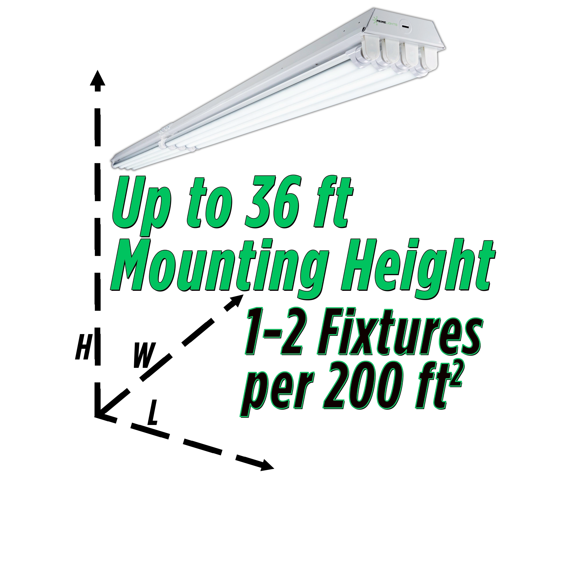 8ft. LED 8 Lamp STINGRAY® GEN 2 (Up to 36 ft Mounting Height) 160W - 28,800 Lumens - Clear/Frosted
