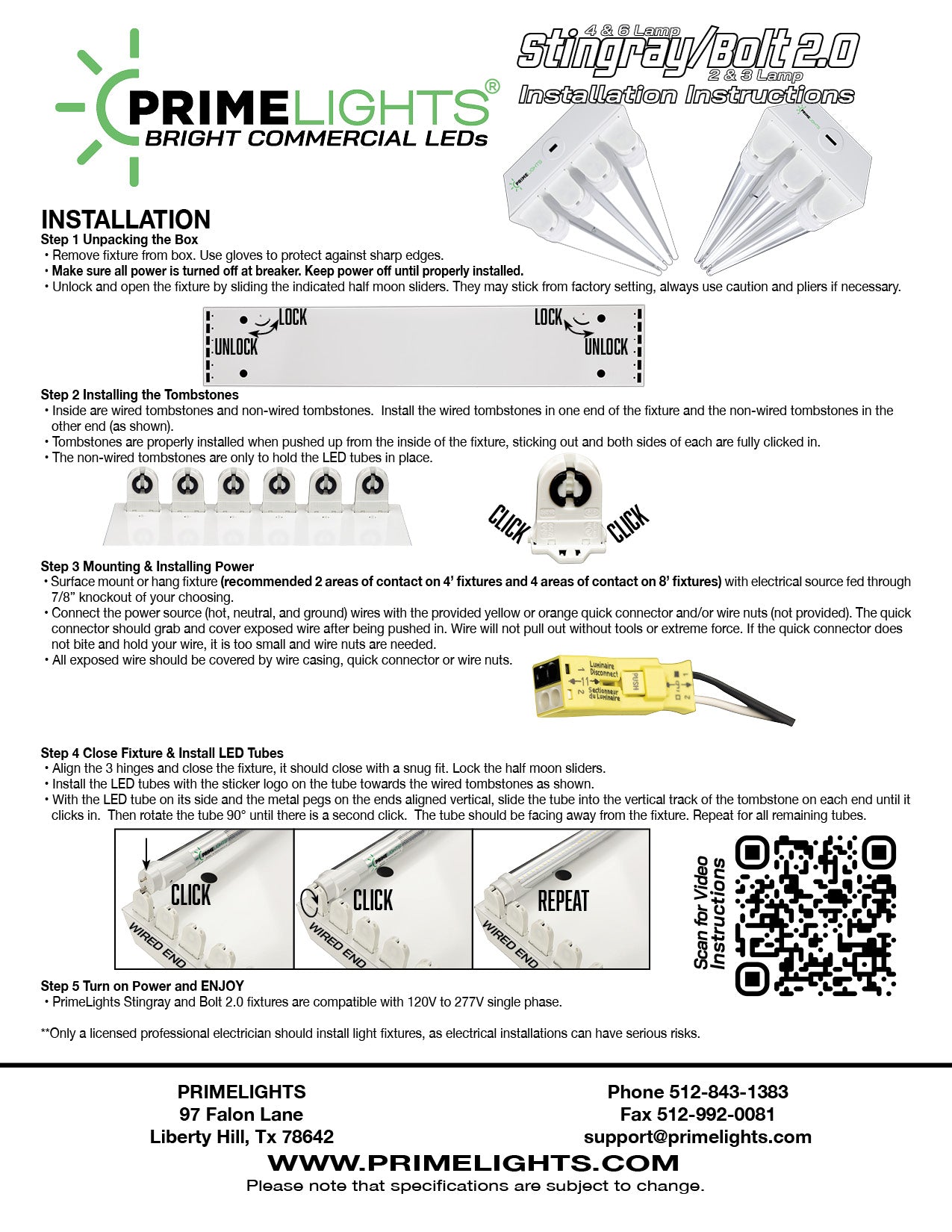 4ft. LED 2 Lamp BOLT® GEN 2.0: Brighter, Most Efficient, Sleeker - 40W Clear LEDs 7,200 Lumen - Motion Activated Shop Light