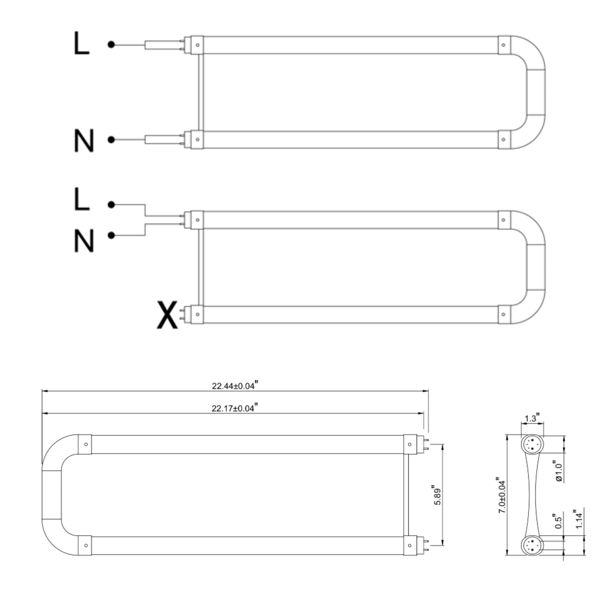 U Shaped LED Tube Up to 20 Watt, 3000 Lumen