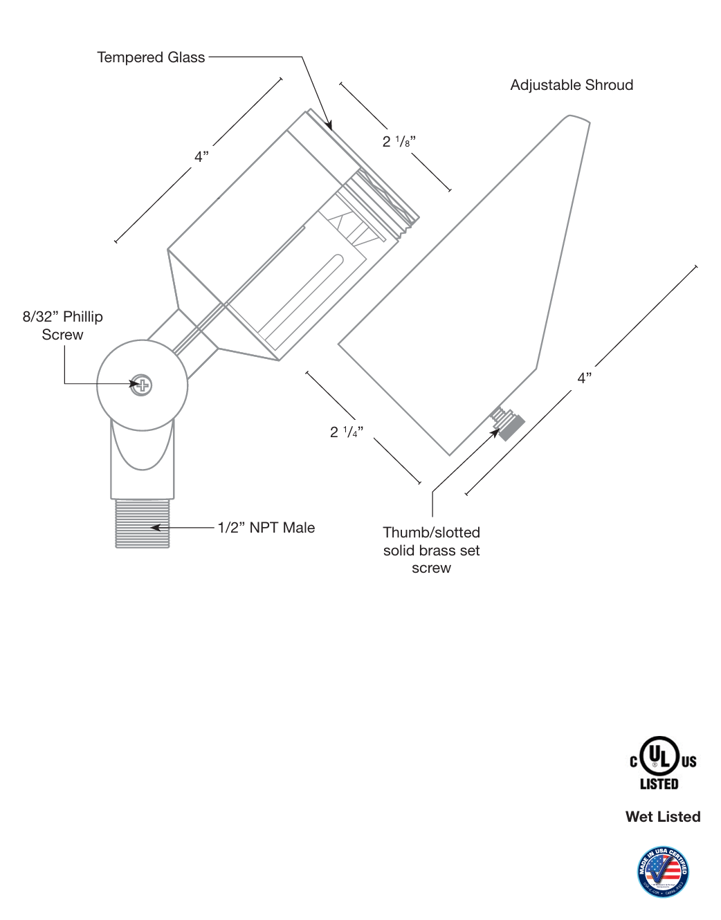 Versatile Hi-Lux Architectural, Landscape & Home Accent LED Light | Solid Brass | Matt Bronze or Black | 2700K Warm White