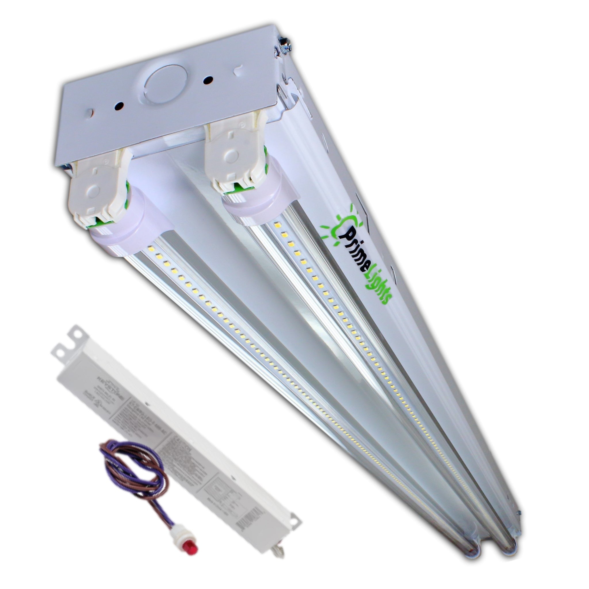 Led Backup 4 Foot 2 Lamp Shop Light with Emergency Battery Backup Made in the USA ...