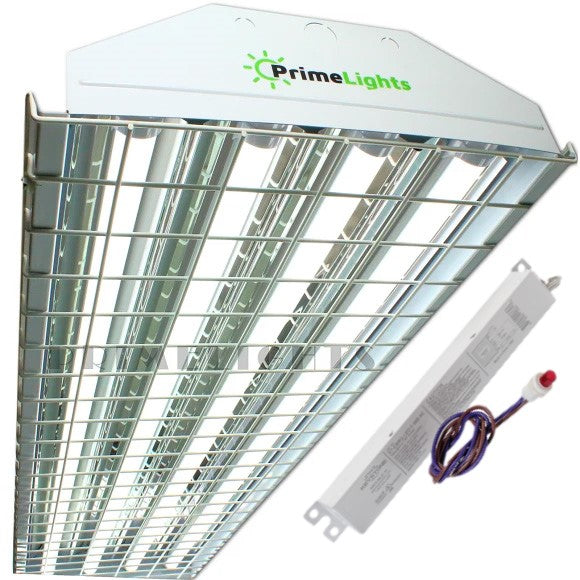 LED 4 Lamp T8 STINGRAY 4XL Highbay Light With 90 Minute Emergency Battery Backup & Wire Guard