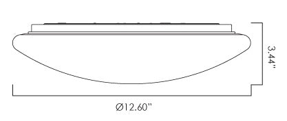 18W LED 13&quot; in. Flush Mount Circline Cloud Puff Ceiling Fixture