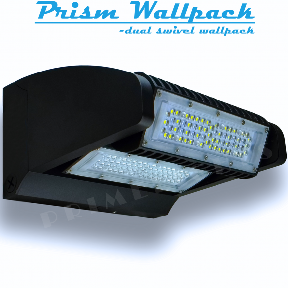 LED Wall Pack- Dual Swivel - 10,400 Lumens, Fully adjustable