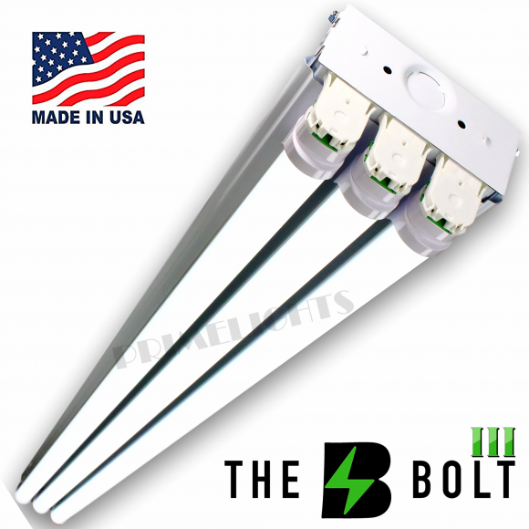 The BOLT – 3 Lamp LED Shop Light – With 90 Minute Emergency Battery Backup