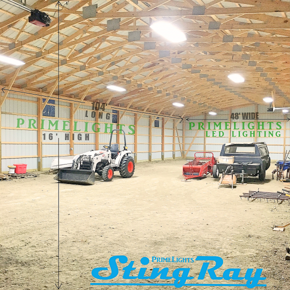 4ft. LED STINGRAY® 6 XL Highbay MOTION ACTIVATED Shop Light With Wire Guard 108W Clear 19,440 Lumens