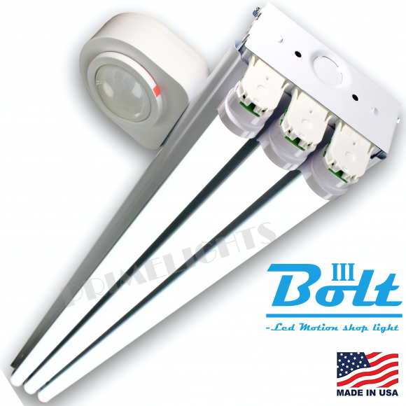 The BOLT – 3 Lamp LED Shop Light-Motion-Activated – 9,300 Lumens ...