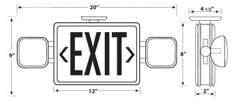 LED Exit Emergency Combo (Case of 4)