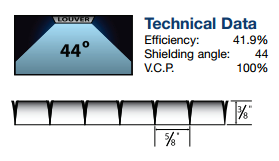 Silver Parabolic Louver 5/8"