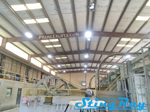 4ft. LED 6 Lamp T8 STINGRAY® 6XL Highbay Fixture 108W Frosted/Clear W/ Wire Guard 19,440 Lumens