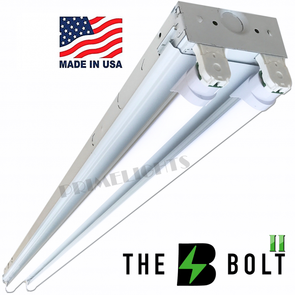 The BOLT – 2 Lamp LED Shop Light – 6,200 Lumens Frosted