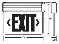 LED Edge Lit Exit Sign (Case of 4)