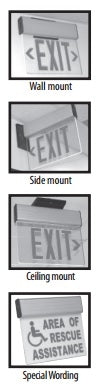 LED Edge Lit Exit Sign (Case of 4)